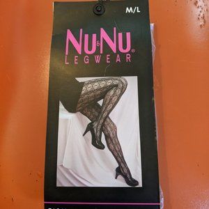 Nu&Nu Fashion Fishnets - Fun Pattern - New in Package - M/L  Black